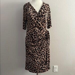Motherhood Maternity Leopard Print Wrap Dress